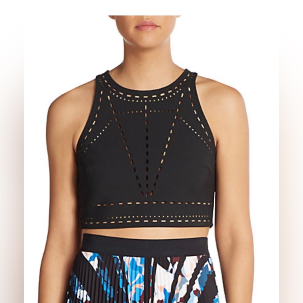 Elizabeth and James New Upton Laser Cut Crop Top- L